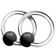 Piercing Ring Perle Schwarz (2 Stück)