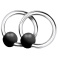Piercing Ring Kugel Schwarz (2 Stück)